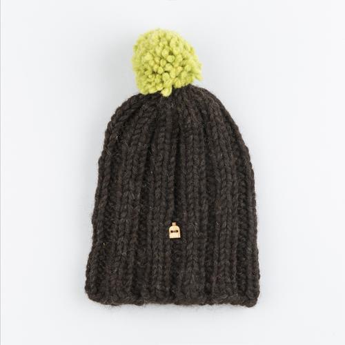 芬兰原产myssyfarmi儿童羊毛针织帽手工帽保暖帽黑色